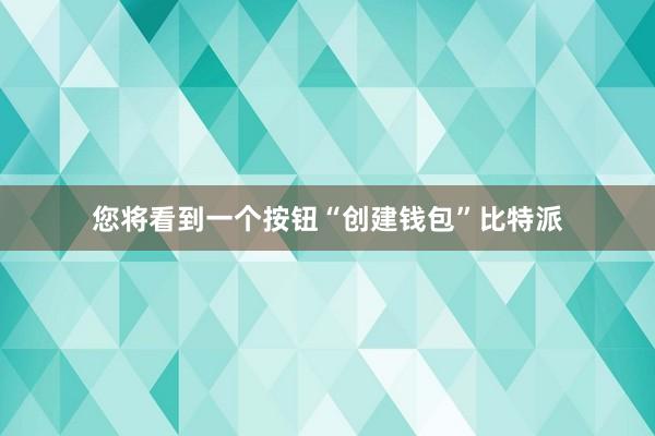 您将看到一个按钮“创建钱包”比特派