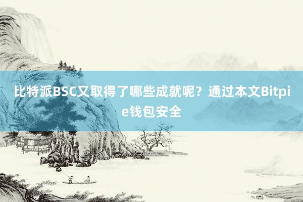 比特派BSC又取得了哪些成就呢？通过本文Bitpie钱包安全