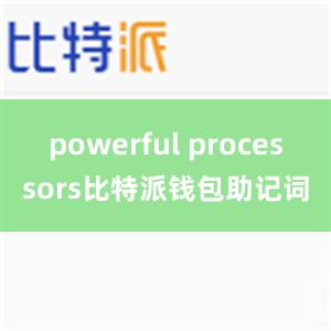 powerful processors比特派钱包助记词